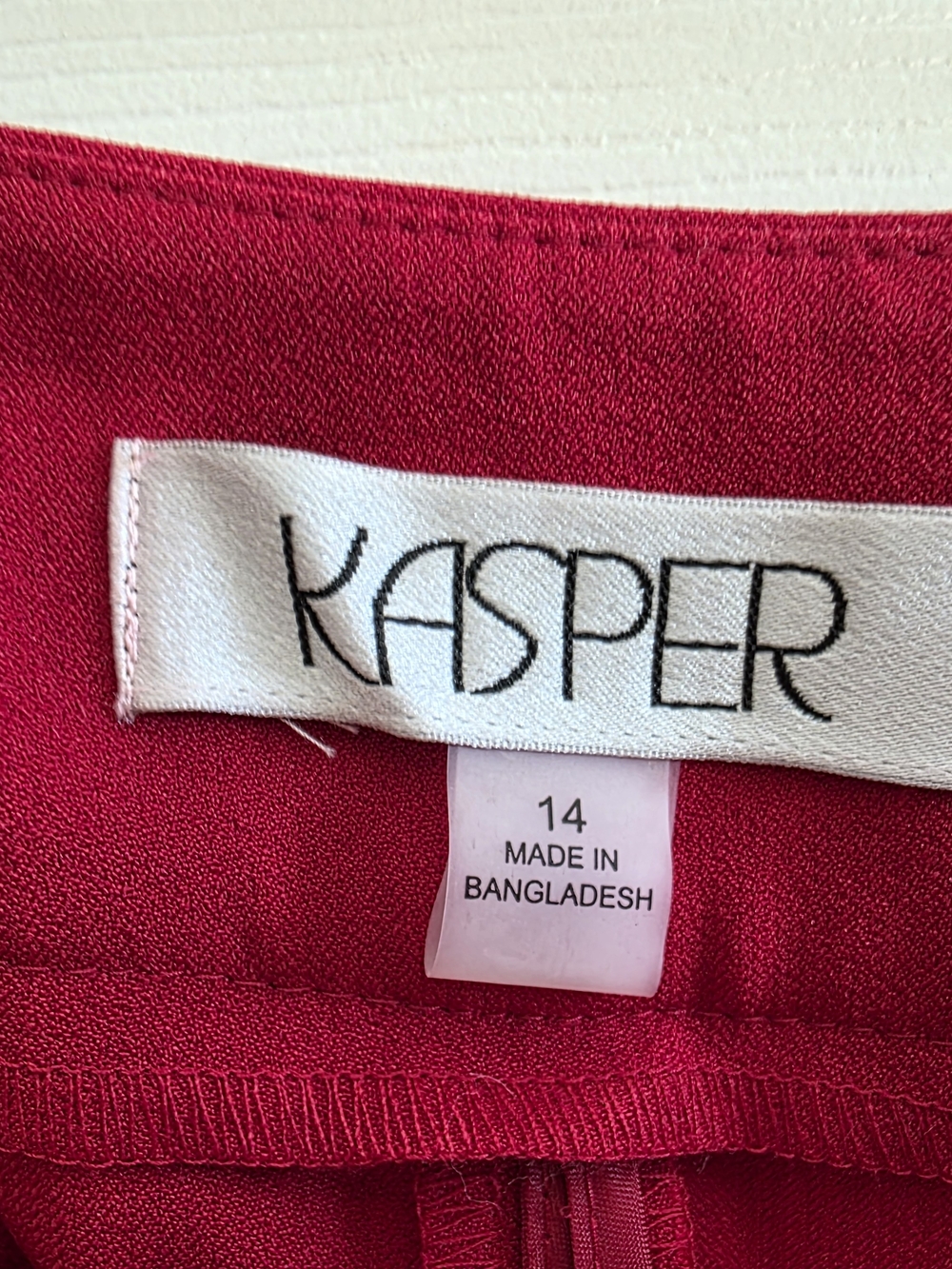 Kasper Red Dress Pants NWT Size 14 - Picture 4 of 4